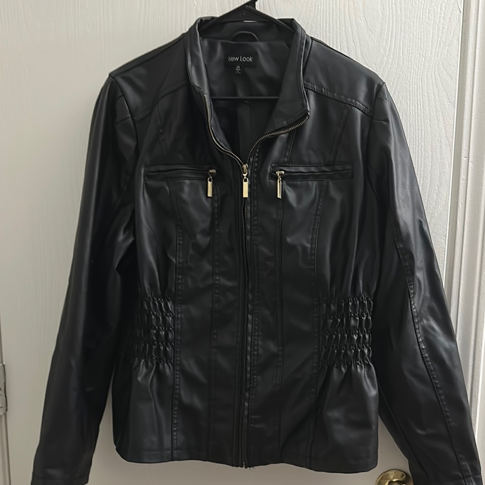 New Look Women's Black Leather Jacket